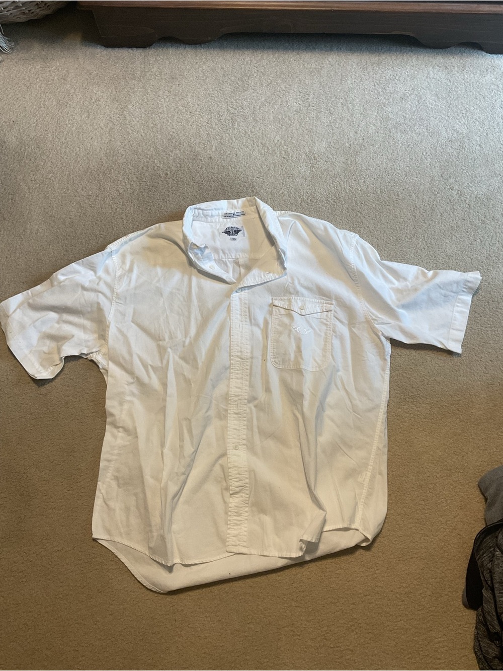 Dockers White Short-Sleeve Button-Down Shirt